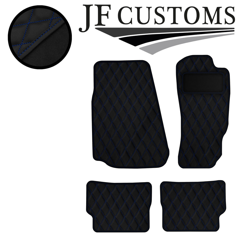 BLUE DIAMOND STITCH VINYL 4X TAILORED FLOOR CARPETS FOR MAZDA RX8 03-12 JF1