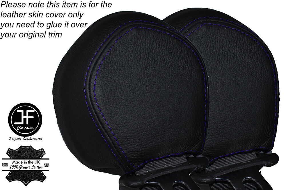 PURPLE STITCH 2X REAR SEAT BELT TRIM COVERS FITS MITSUBISHI GTO 3000GT 1992-1999