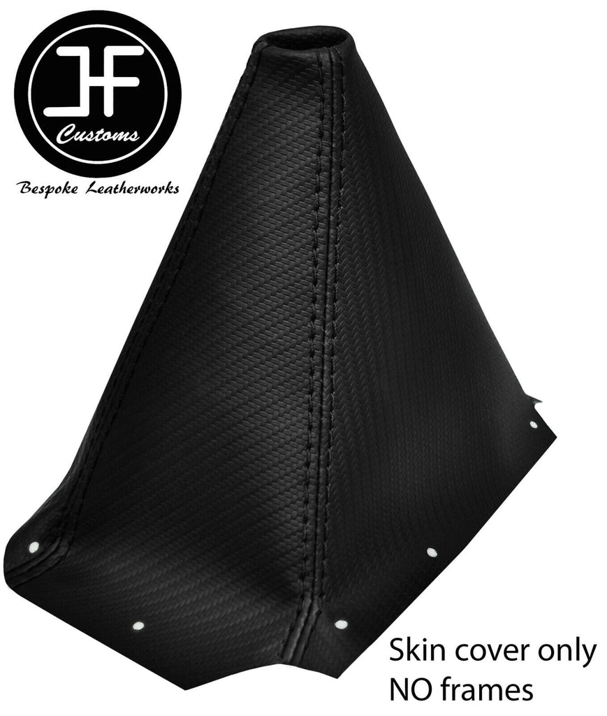 BLACK STITCH CARBON VINYL MANUAL GEAR GAITER FOR NISSAN SKYLINE R34 1998-2002