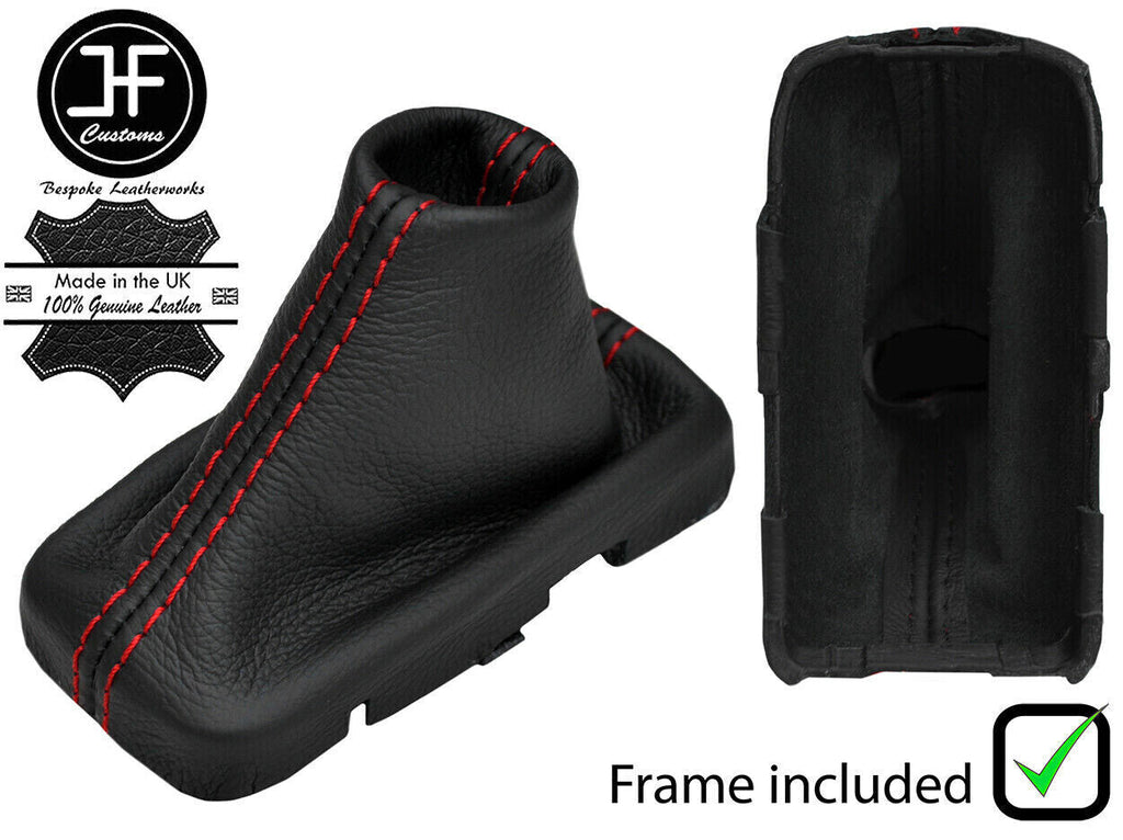 RED STITCH LEATHER AUTOMATIC GEAR+PLASTIC FRAME FOR SUBARU IMPREZA 15-16