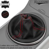 RED STITCH REAL LEATHER GEAR GAITER & 2X ARMREST COVERS FITS MAZDA RX8 03-12