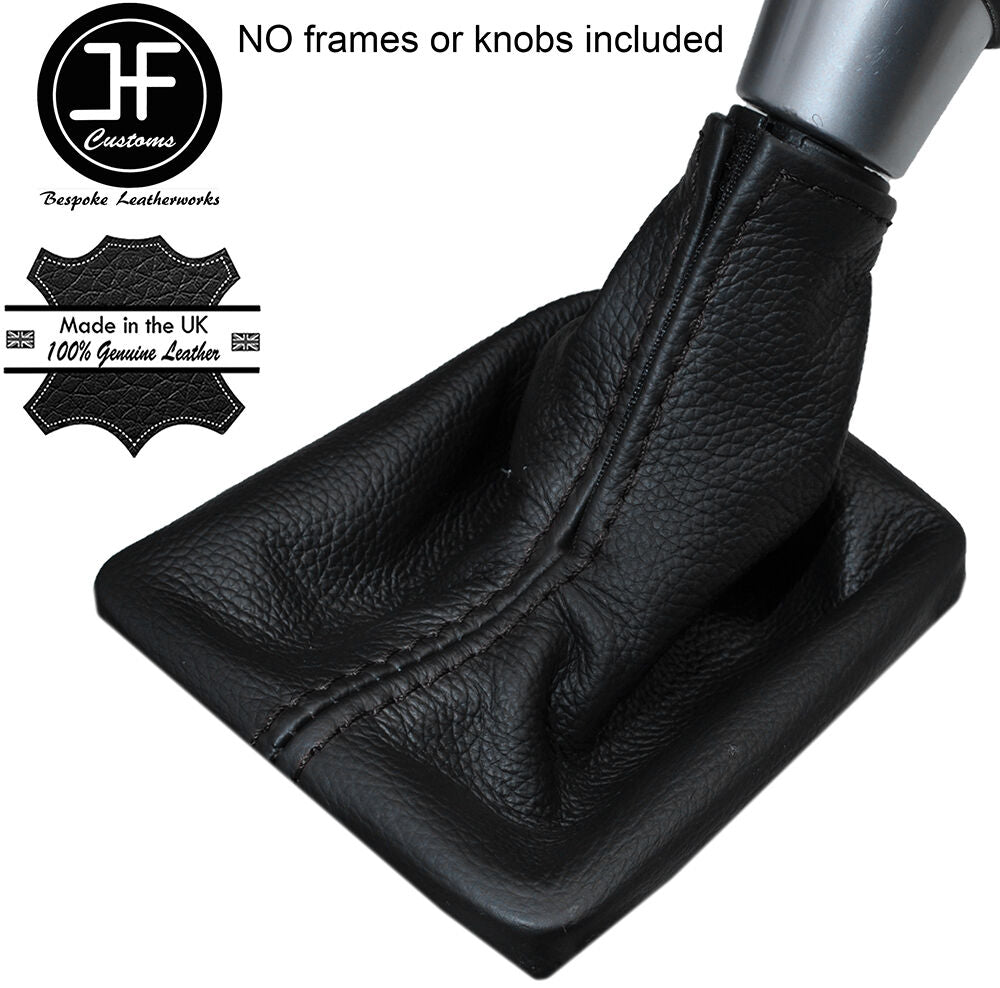 BLACK STITCHING MANUAL LEATHER GEAR GAITER FITS VOLVO XC70  2007-2015 CUSTOM NEW