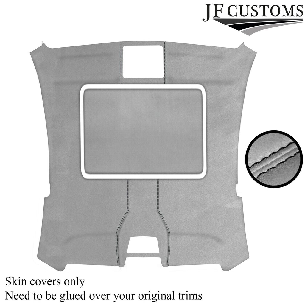 BLACK STITCH SUNROOF HEADLINER L GREY LUXE SUEDE COVER FOR BMW6 E63 04-10 COUPE