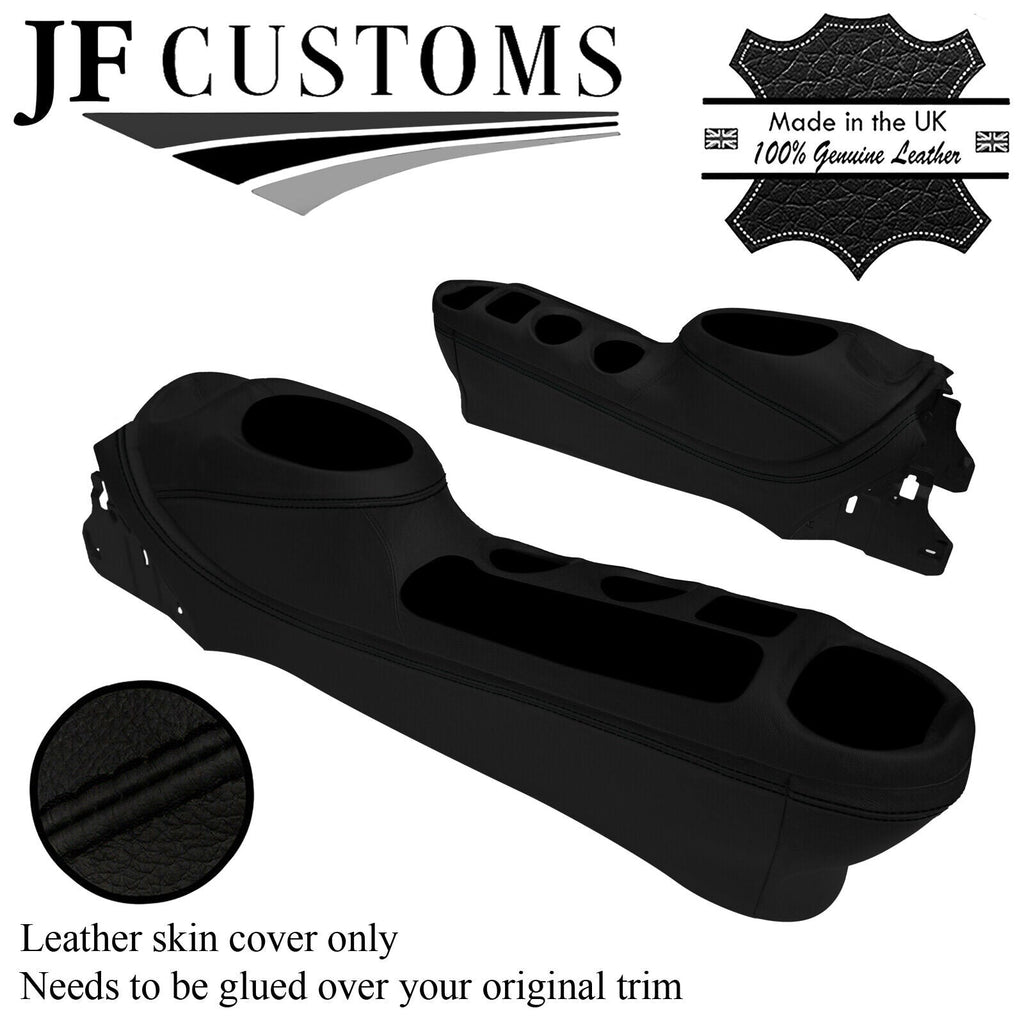 BLACK STITCH LEATHER CENTRE CONSOLE TUNNEL COVER FOR NISSAN JUKE F15 2010-2019
