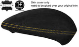 YELLOW STITCH SPEEDO CLUSTER HOOD SUEDE COVER FOR BMW 1 SERIES E81 E82 E87 E88