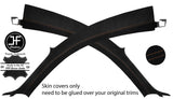 BROWN STITCHING 2X A PILLAR SUEDE COVERS FOR AUDI TT MK1 98-06 COUPE STYLE 2