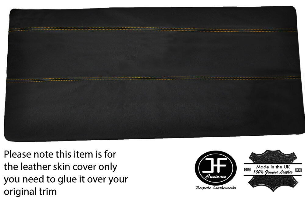 YELLOW STITCH REAR TAILGATE DOOR CARD LEATHER COVER FITS NISSAN PATROL Y61 98-13