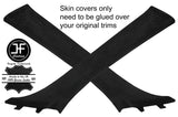 BLACK STITCH 2X A POST PILLAR SUEDE COVERS FITS BMW X6 E71 2007-2014 CUSTOM NEW