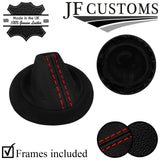 RED STITCH LEATHER SMG AUTOMATIC GEAR + SURROUND RING TRIM FOR BMW E46 99-05