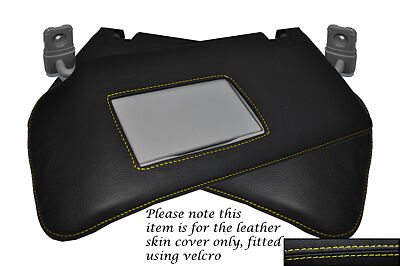 YELLOW STITCH FITS NISSAN NAVARA D40 PATHFINDER R51 05-13 2X SUN VISOR COVERS