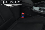 BLUE STITCH TRI STRIPE 2X SEAT BELT LONG COVERS FOR BMW 3 SERIES F80 13-18