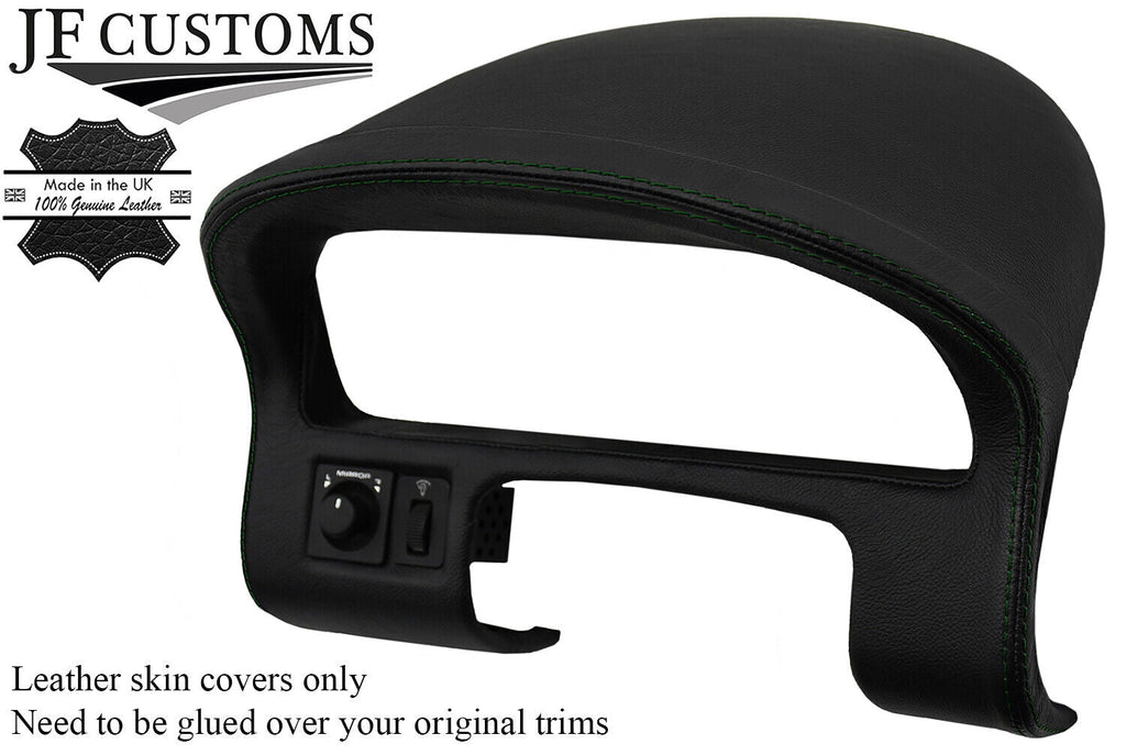GREEN STITCH LEATHER SPEEDO + DASH COWL HOOD COVER FITS MG MGF MG TF 95-05