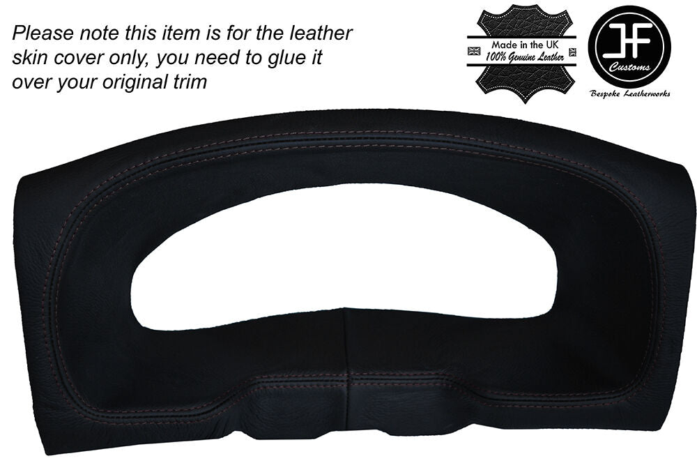 GREY STITCH SPEEDO SURROUND LEATHER SKIN COVER FITS FORD TRANSIT MK6 00-06