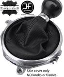 BLACK STITCHING CARBON FIBER VINYL MANUAL GEAR GAITER FOR AUDI TT MK2 2006-2014