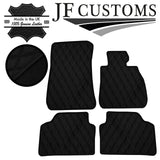 BLACK DIAMOND STITCH VINYL 4X TAILORED FLOOR MAT CARPETS FOR BMW E90 E91 06-13