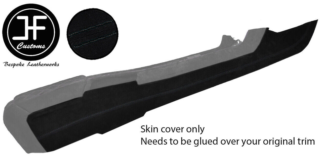 BLACK STITCH 2X CENTER CONSOLE SIDE TRIM SUEDE COVERS FITS CAMARO 2010-2015