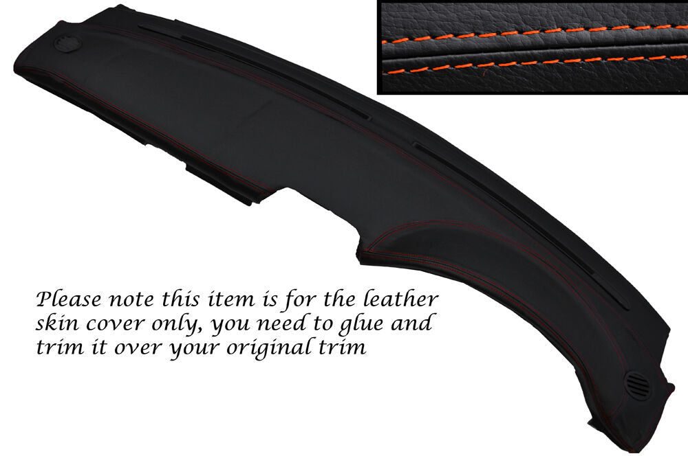 ORANGE STITCH DASH DASHBOARD LEATHER SKIN COVER FITS MERCEDES SLK R170 96-04