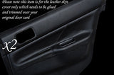 BLACK STITCH FITS  MITSUBISHI LANCER EVO 7 8 9 VII VIII IX 2X REAR DOOR COVERS