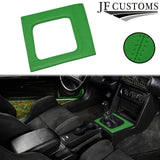 GREEN LEATHER COVERED MANUAL SHIFT SURROUND TRIM + FRAME FOR FORD MUSTANG 87-93