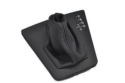 FITS BMW X3 E83 AUTOMATIC LEATHER GEAR GAITER black stitch CUSTOM NEW MADE IN UK