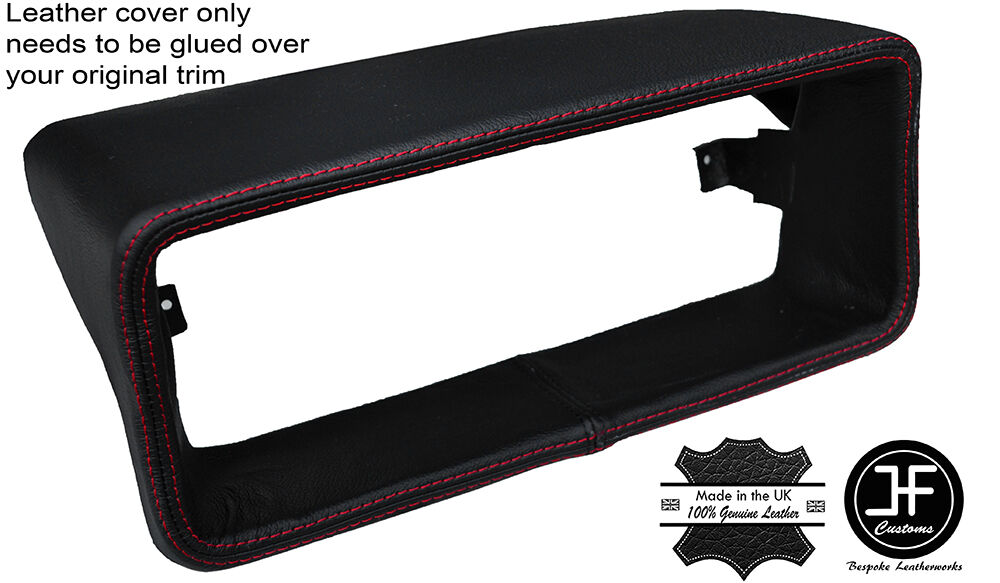 RED STITCH INSTRUMENT CLUSTER HOOD LEATHER COVER FITS SEAT IBIZA MK1 84-93