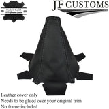GREY STITCHING FOR HONDA JAZZ 2009-2014 BLACK LEATHER GEAR STICK GAITER COVER