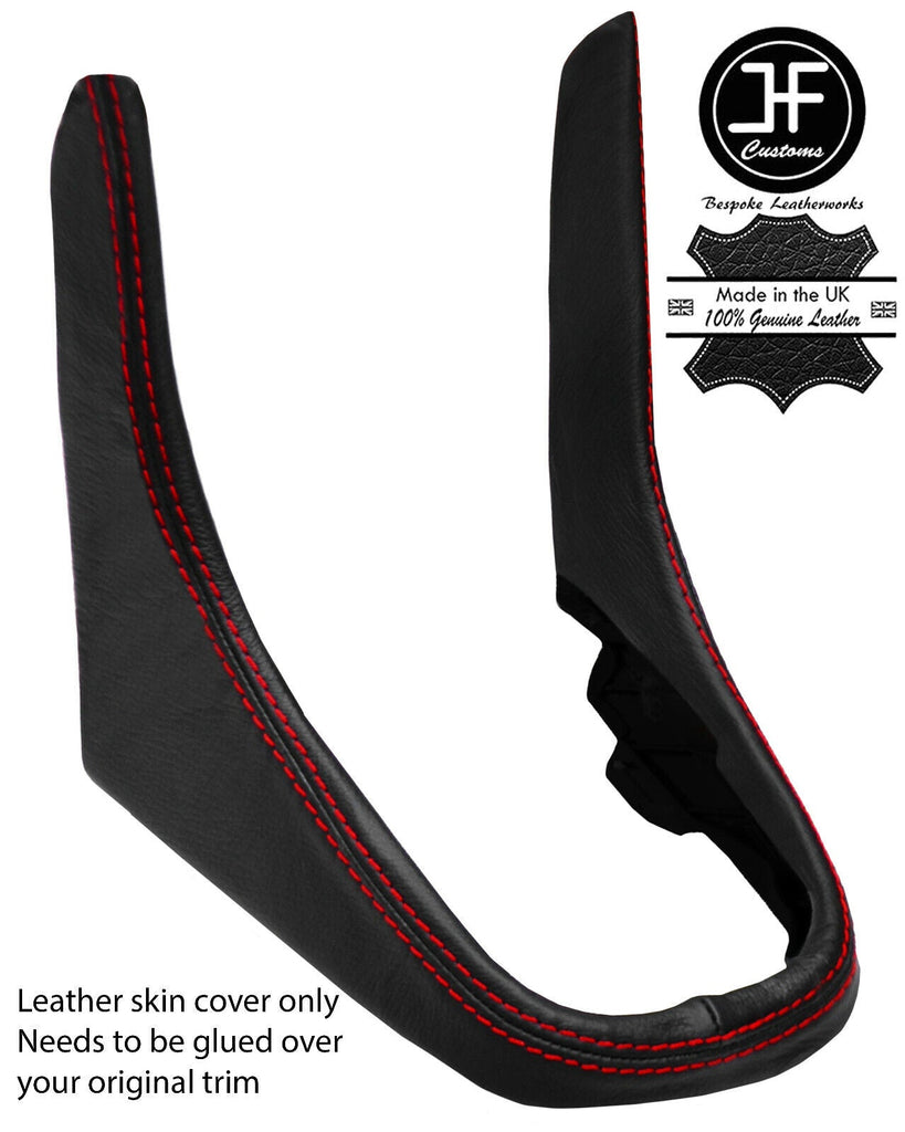 RED STITCH GEAR SURROUND REAL LEATHER COVER FOR VAUXHALL OPEL MOKKA 2012-2019