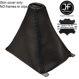 BLACK STITCH CARBON FIBER VINYL GEAR GAITER FITS HONDA CIVIC & TYPE R 89-00