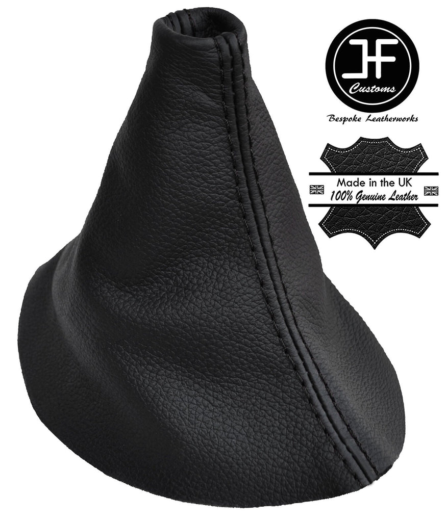 BLACK STITCHING MANUAL REAL LEATHER GEAR GAITER FITS VW CADDY MAXI 2003-2010