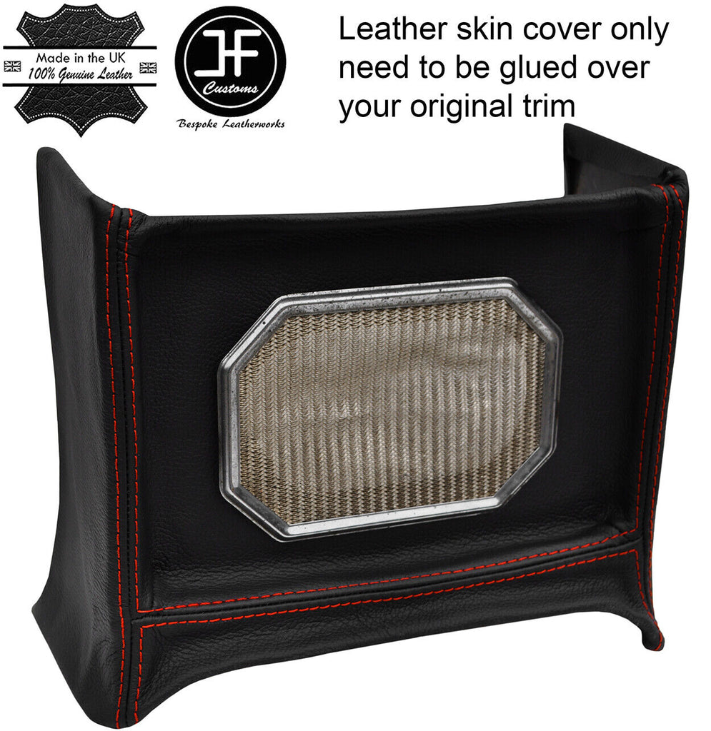 RED STITCH RADIO CONSOLE SURROUND LEATHER COVER FITS MG MGB EARLY 4 SYNCHRO