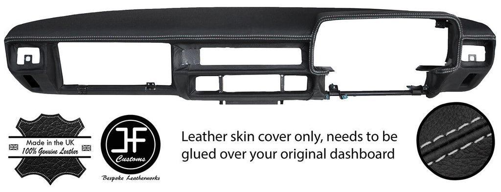 GREY STITCHING DASH DASHBOARD REAL LEATHER COVER FITS JAGUAR XJS EARLY MODELS