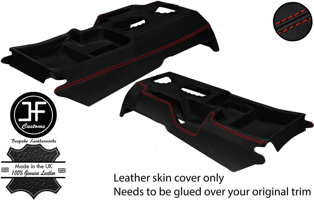 RED  STITCH CENTRE CONSOLE REAL LEATHER COVER FOR MERCEDES G CLASS WAGON W460