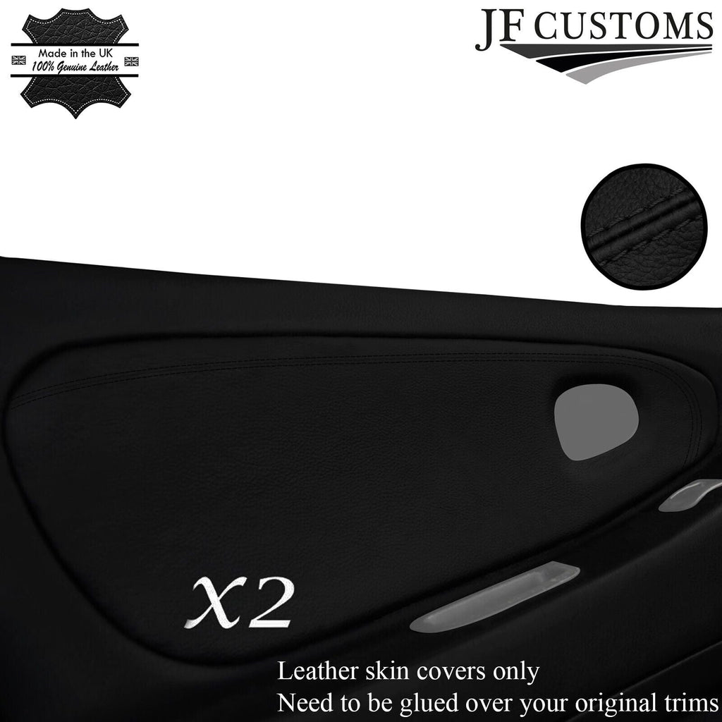 DSG2 BLACK STITCH 2X FRONT DOOR CARDS COVERS FITS MITSUBISHI EVO 1 2 3 I II III