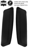 BLACK REAL LEATHER 2X KNEE PAD COVERS FITS TRIUMPH TR7 TR8 1976-1981 CUSTOM NEW
