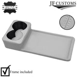 WHITE LEATHER COVERED CONSOLE CUP HOLDER TRIM FITS MERCEDES W126 S CLASS 79-91