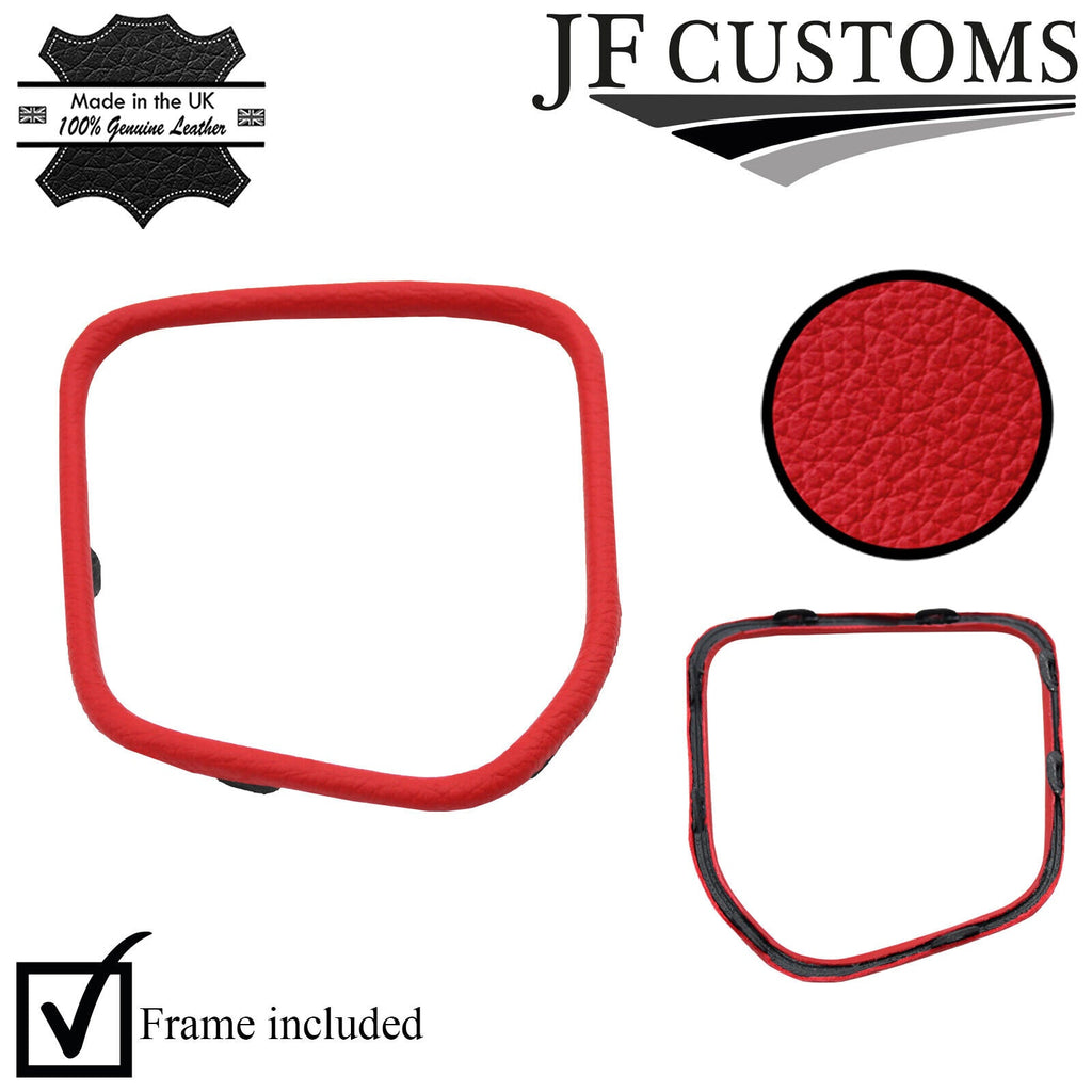 RED STITCH ITALIAN LEATHER GEAR BEZEL+ FRAME FITS TOYOTA AURIS 15-18 CUSTOM NEW