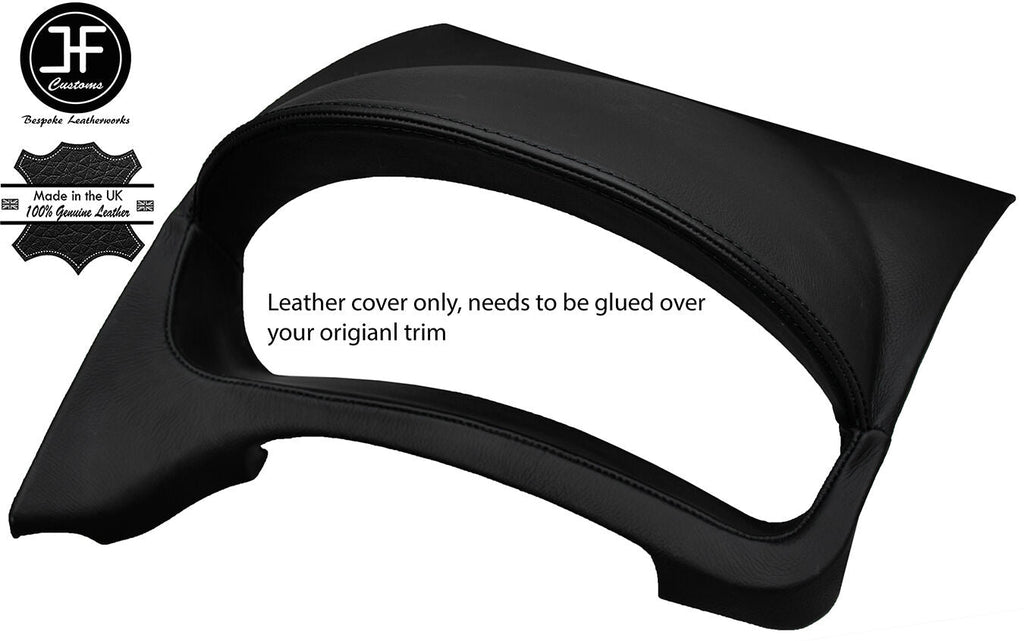 BLACK STITCH INSTRUMENT CLUSTER HOOD LEATHER COVER FITS SUZUKI SWIFT 2010-2016