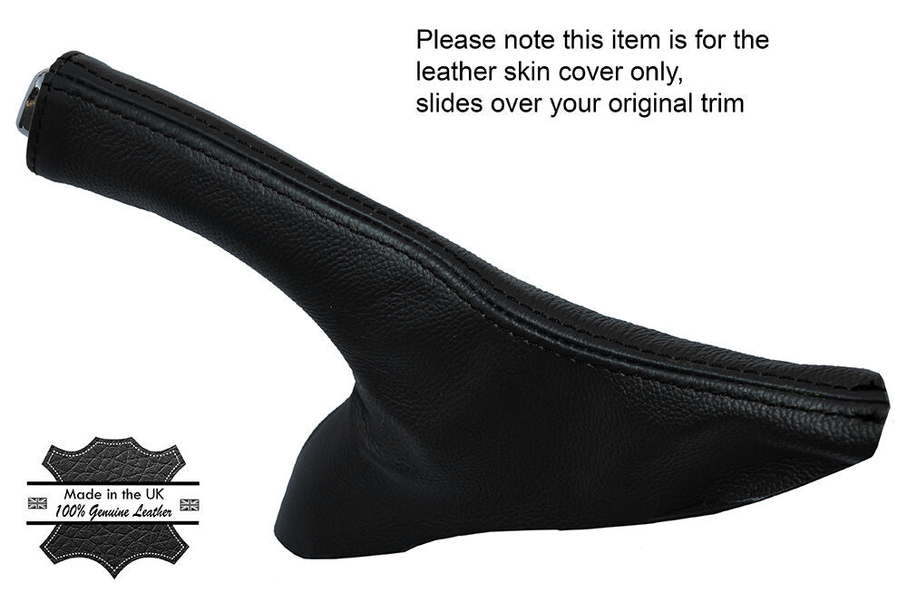 BLACK STITCHING LEATHER SKIN HANDBRAKE GAITER FITS HYUNDAI VELOSTER 2011-2015