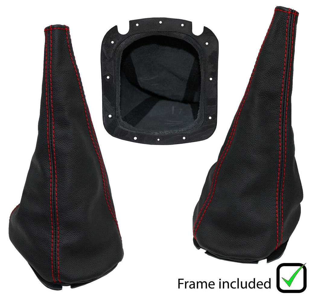 RED STITCH RUBBER REPLACEMENT LEATHER GEAR +PLASTIC FRAME FITS MAZDA B 94-04