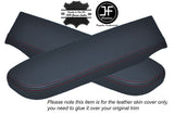 RED STICH 2X FRONT DOOR ARMREST GREY SKIN COVERS FITS FORD EXPLORER 98-01 2DR