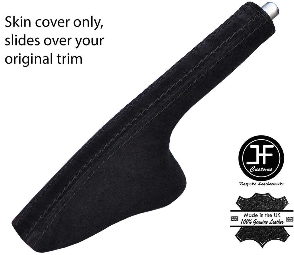 BLACK STITCHING REAL GENUINE SUEDE SLIM HANDBRAKE GAITER FOR 350Z Z33 2002-2009