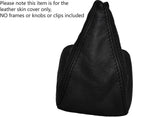 BLACK STITCHING LEATHER SKIN GEAR GAITER FITS PEUGEOT 305 1982-1990 CUSTOM NEW