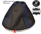BLUE STITCHING REAL LEATHER MANUAL GEAR GAITER FITS FIAT 500 2007-2015