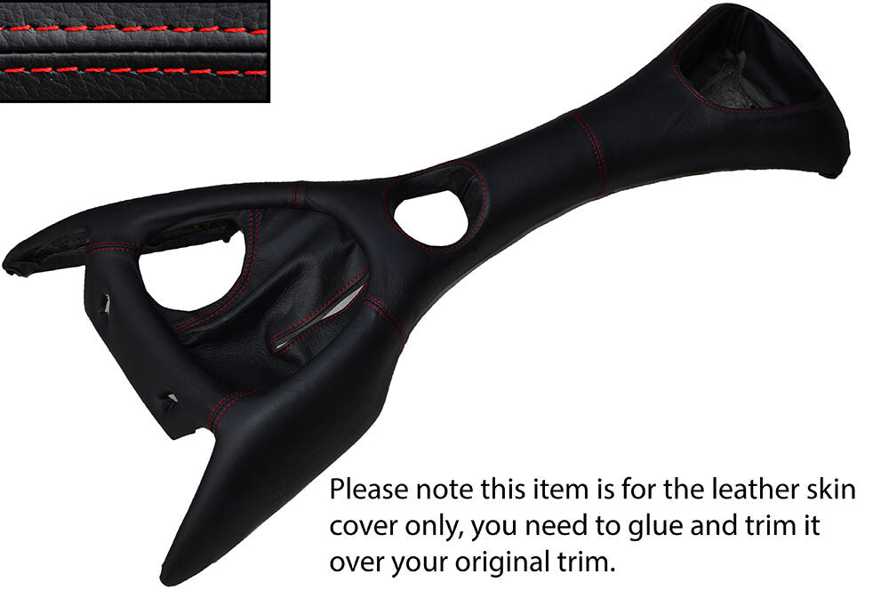 RED STITCHING CENTER CONSOLE LEATHER SKIN COVER FITS TVR CHIMERA CUSTOM NEW