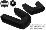 BLACK STITCH ROLL OVER BAR REAL LEATHER COVERS FITS BMW Z4 E85 ROADSTER 03-09