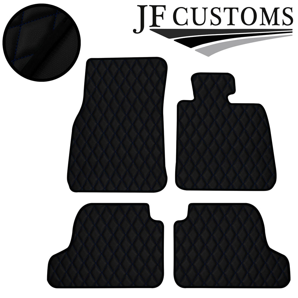 D BLUE DIAMOND STITCH VINYL 4X TAILORED FLOOR MAT CARPETS FOR BMW F22 F23 14-20