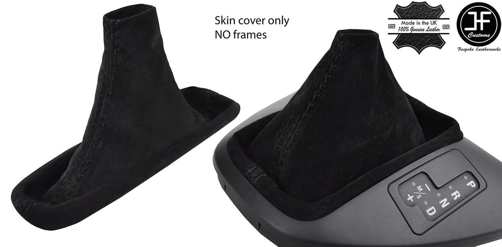 BLACK STITCH SUEDE AUTOMATIC GEAR & HANDBRAKE GAITER FOR BMW X5 E53 2000-2006