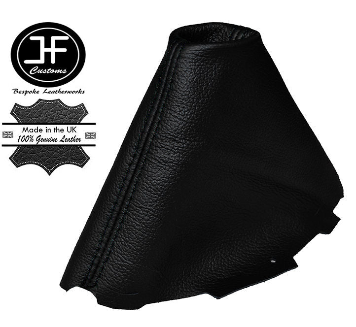 BLACK STITCH MANUAL LEATHER GEAR GAITER FITS MAZDA 2 MK2 2007-2009 CUSTOM NEW