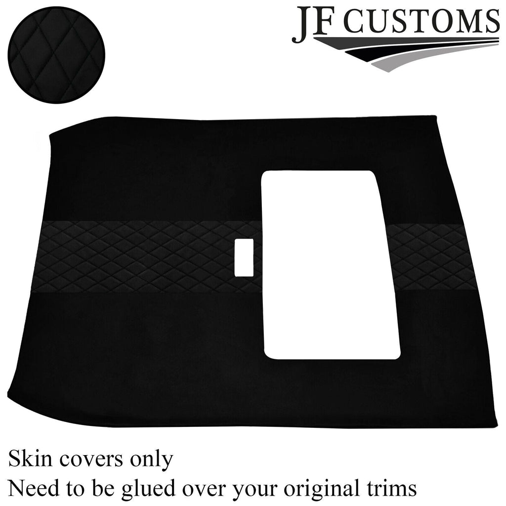 DSG2 BLACK STITCH LUXE SUEDE SUNROOF HEADLINER COVER FOR ROVER 25 MG ZR 99-05