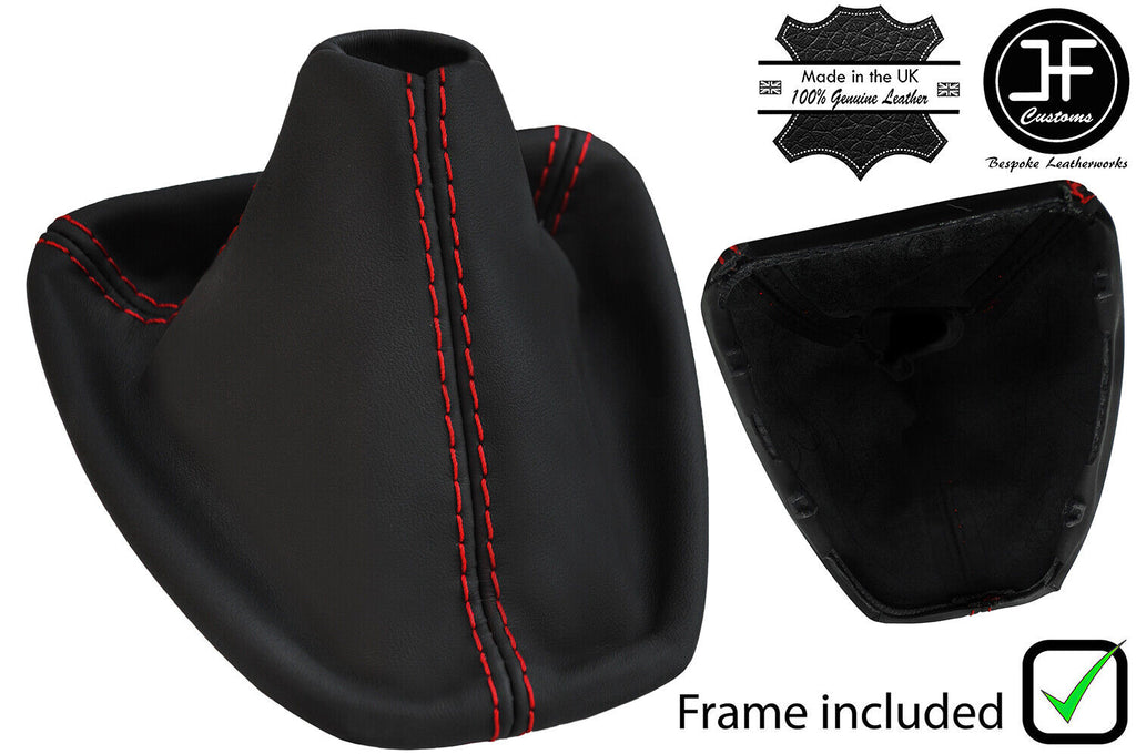 RED STITCH NAPPA LEATHER GEAR+PLASTIC FRAME FOR BMW E90 E92 E93 07-13 V8 ONLY